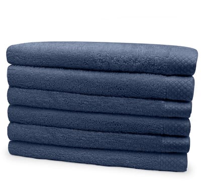 Eleganzzz Handdoeken Set - Set van 6 - Handdoek 50x100cm - 420 gr/m2 - 100% Katoen - ocean blue