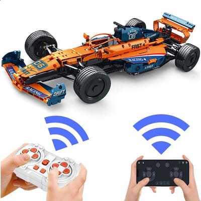 Reobrix 11006 Formule 1 RC Auto bouwset | F1 speed champions technisch constructie modelbouw geschikt voor lego | Educatief STEM speelgoed bouwpakketten voor kinderen & volwassenen | Incl radiografisch bestuurbare remote | Bouwdoos met 928 bouwstenen