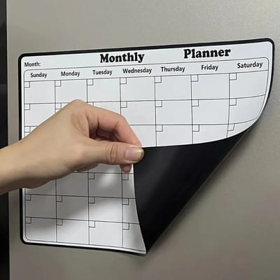 Stijlvol - Magnetische Kalender - Droogwisbaar - Maandelijks - Planner - Voor Keukenliefhebbers