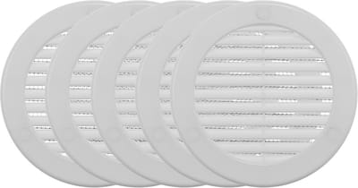 4 Inch Ventilatierooster 5-Pack - Rond Luchtrooster met Insectenscherm