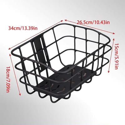 Fietsmand Aluminiumlegering - Fietsaccessoire Bagagedrager - Fietsen Boodschappen - Boorvrije Montage - 34x26.5x18x15cm - Zilver