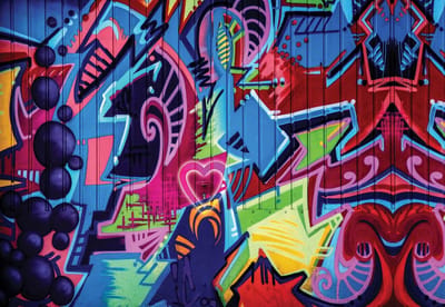 Fotobehang Graffiti Street Art | XXXL - 416cm x 254cm | 130g/m2 Vlies