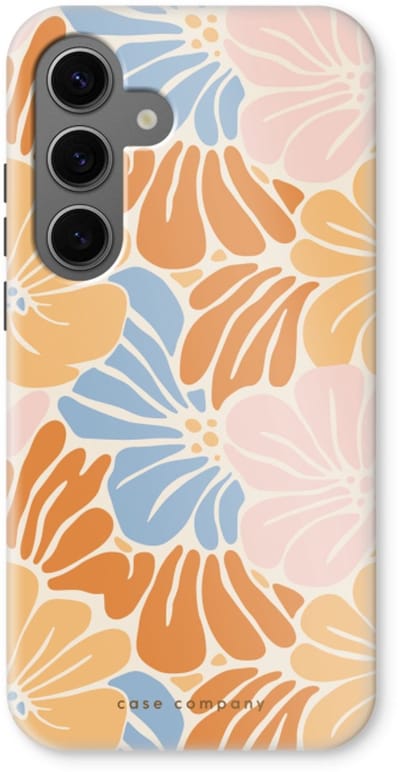 Case Company® - Hoesje geschikt voor Samsung Galaxy S24 hoesje - Flowers Pattern 2 - Tough Case - Maximale Bescherming alle Kanten en Schermrand