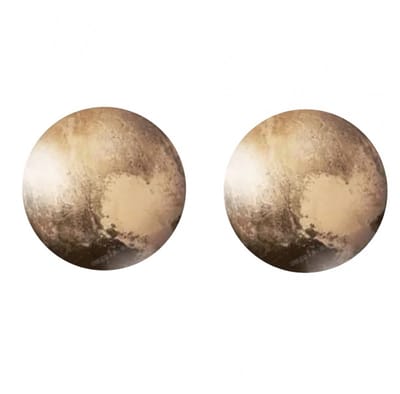 Clip oorbellen -sandy -2 cm-Bruin- geen gaatje- Charme Bijoux