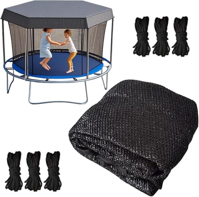 Trampoline Afdekking - Tuin Schaduwdoek - Buiten Spelen - Scheurvast Materiaal - 3.5 Meter - Zwart