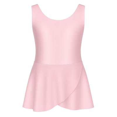 Dancer Dancewear® Balletpakje meisje | Met voile rokje | Glanzend balletpak | "Prima Donna" | ROZE | Balletpakje met lang rokje | Maat 98 | 4 Jaar