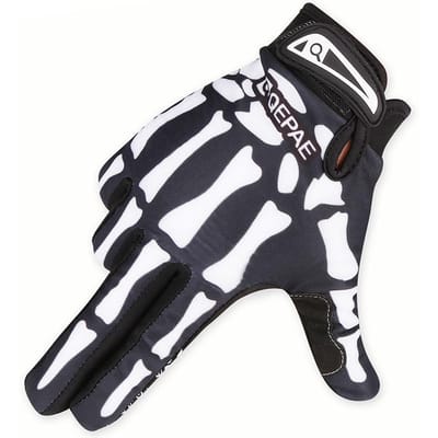 Schedel Volle Vinger Kootje Handschoen Antislip Wanten Motorfiets Fietsen Winter Warme Wanten Unisex Sport Handschoenen Fietsuitrusting XL wit