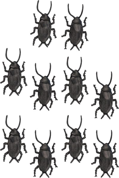 Nep kevers/kakkerlakken - 10x stuks - 5 cm - zwart - halloween/horror