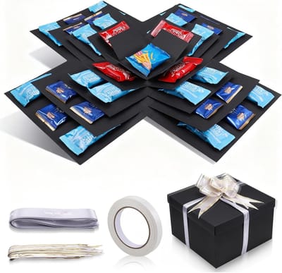 Creatieve 5-lagen geschenkdoos, explosiedoos voor verjaardag, Valentijnsdag en bruiloft, herbruikbaar en veelzijdig