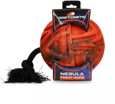 Dog Comets Nebula Treat Rope - Hondenspeelgoed met Touw - hondenspeelgoed touw - hondenbal met touw - Oranje