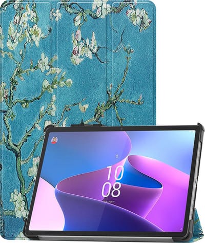 Hoesje - Geschikt voor Lenovo Tab P11 Pro - Met Screenprotector - Trifold Bookcase Hoes - Hard Cover Case - Met Uitsparing Geschikt voor Lenovo Pen - Hardcover Book - Tablethoes - Bloesem