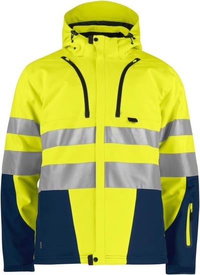 6420 Padded Jacket HV Blue/Yellow XS