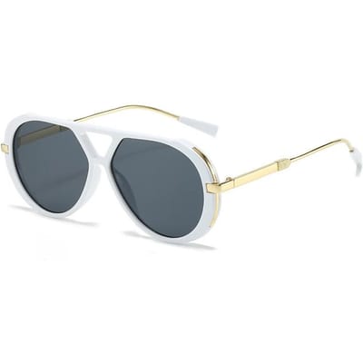 Tijdloze Metalen Ovaalvormige Zonnebril Voor Vrouwen Voor Mannen Retro Stijl Stijl Zonlicht Bril Zwart Gekleurd Vormgegeven Montuur Zomer Stijlvol Uv400