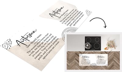 Keukenloper - Loper keuken - Woordenboek - Herfst - Quotes - 120x50 cm - Keukenloper vinyl