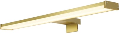 Licht-Erlebnisse - Fedoba - LED - Wandlamp - IP44 - 3000K - 1040lm - van - Aluminium kunststof - in - goud - Wandlamp Badkamer