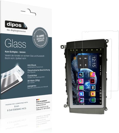 dipos – 2x Pantserfolie geschikt voor Ersin 8 Zoll ES8584C-HCG | 9H Screenprotector