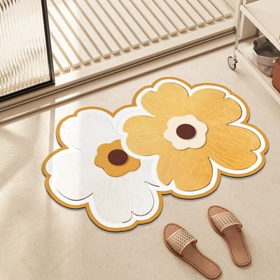 Kleine Verse Bloemen Diatomeeënaarde Mat Huis Badkamer Leuke Bloem Antislip Mat Badkamer Absorberende Sneldrogende Mat 40*60cm