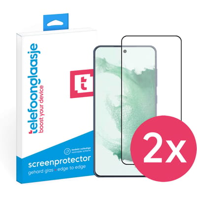 DuoPack: Samsung Galaxy S22 screenprotector gehard glas Case Friendly