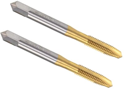 Spiraalpunt Plug Draad Tap M6 x 1, HSS Titanium Gecoate Schroef Tap voor Draad Reparatie, 2 Stuks, Perfect voor Metalen en Kunststof Draadbewerking