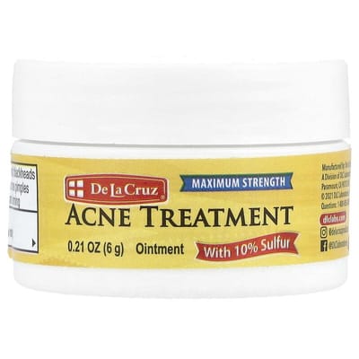 Acne Behandelingszalf met 10% Zwavel, Maximale Kracht, 0,21 oz (6 gram)