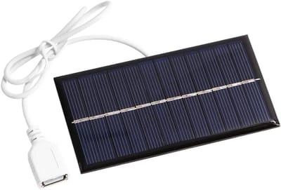 Zonnepaneel - Mini Zonnecel - Energie Opwekken - Draagbaar Ontwerp - 6V 1W - Zwart