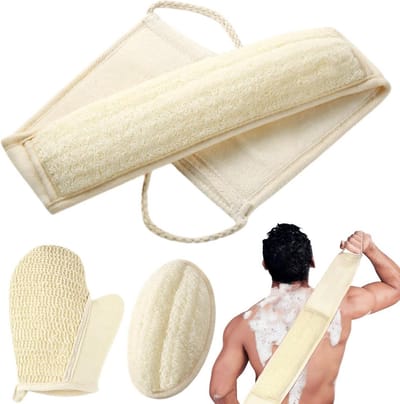 Natuurlijke Loofah Spons Set Exfoliërende Body Scrubberrugschrobber voor Mannen en Vrouwen