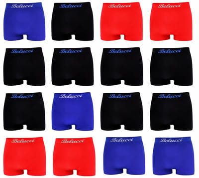 Belucci Microfiber Mega Pack Multikleuren Heren Boxershorts - 16 -pack - Maat M/L