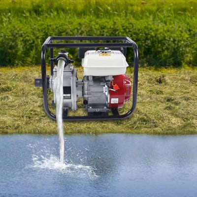 Benzine Waterpomp - Afvoerpomp Tuin - Water Verplaatsen - Krachtige Viertakt Motor - 65 pk - Metaal