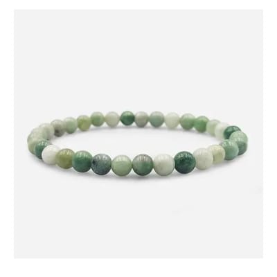 Bixorp Gems Burmese Jade Armband 6mm Kralen - Edelsteen Kralenarmband - 18cm