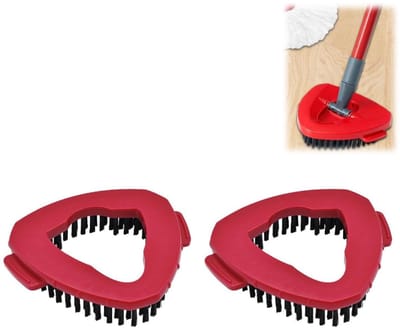 2 stuks - dweildoek - Mop Pad - Vervanging voor Vileda Mopkoppen - Draaiende Mopkop - Driehoekig - Reinigingsvervangingsaccessoires - Rood