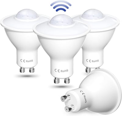 5W GU10 LED Lamp met Schemersensor - Koud Wit 6000K PIR Sensor voor Binnen en Buiten