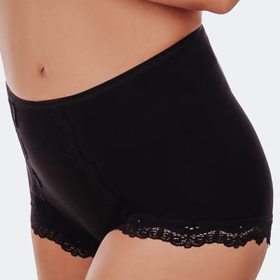 FUNNY DAY Dames Slip CHRISTINE - Zwart - Maat L - Hoge taille met kant