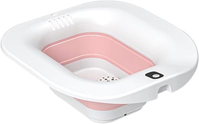 Zitbad Kit - Baden voor Toilet - Persoonlijke Verzorging - Inklapbaar Ontwerp - Universele Pasvorm - Roze