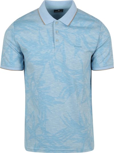 State of Art Poloshirt Faded Leaf Lichtblauw - Maat XXL - Heren