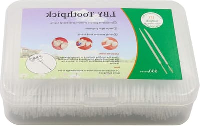 Tandenstokers Plastic - Interdentaal Reiniging - Tanden Poetsen - Dubbelzijdig Ontwerp - 600 Stuks - Wit