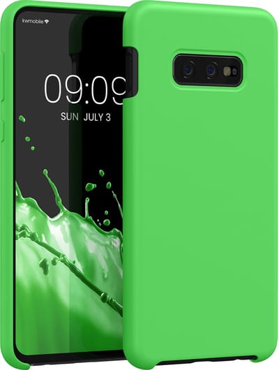 kwmobile telefoonhoesje geschikt voor Samsung Galaxy S10e - Hoesje met siliconen coating - Smartphone case in limoengroen
