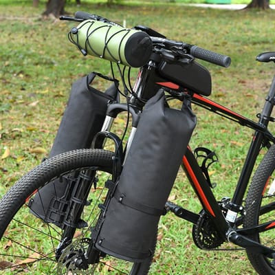 Fietsvorktas Fietsframe Tas Waterdichte Droge Tas Rolsluiting Ontwerp Lichtgewicht Fietsvorktas Draagbare Fiets Tas Fiets 7L gray