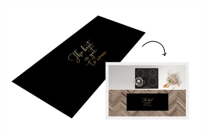 Keukenloper - Loper keuken - Motivatie - Goud - Zwart - Quote - 120x50 cm - Keukenloper vinyl