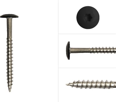 Wovar Kleurkopschroeven Zwart rvs 4.8 x 50 mm | Doos 100 Stuks
