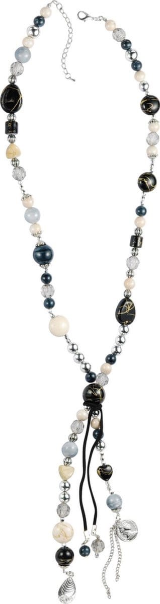 Behave - Lange ketting met diverse decoratieve kralen - 71 cm