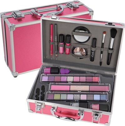 Roze Make Up Koffer Meisjes Met Inhoud 38-Delig - Cosmetica Set Kinderen – Roze Beautycase Meisjes - Vegan