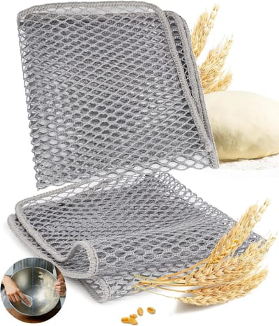Set van 2 Deegreinigingsdoeken - Herbruikbare Doeken voor Deegresten, Vaatwasserbestendig, Ideaal voor Bakaccessoires en Mengkommen 30x30cm