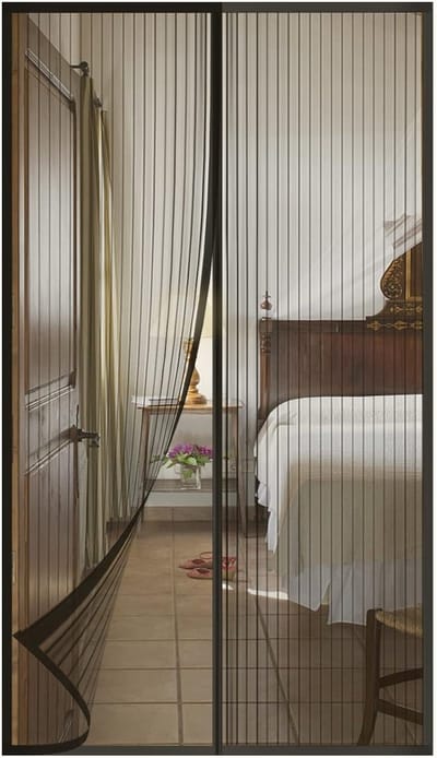 Magnetisch Vliegengaas Deur - Automatisch Sluitende Hordeur - Anti-Muggengordijn - Zonder Boren - Balkondeur - Woonkamer - Terrasdeur - 80x210cm Zwart screen door