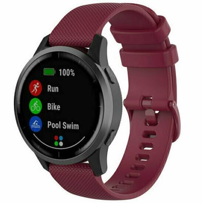 By Qubix - Sportband met motief - Wijnrood - geschikt voor Huawei Watch GT 6 / GT 7 / GT 6 pro / GT 7 pro - 46mm
