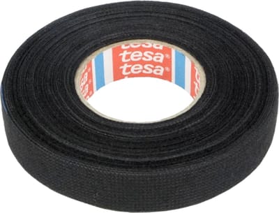 TESA Linnentape PET-wol - 15 mm breed - 300 um dik - Tot 105 graden - 15 meter - zwart