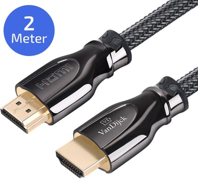 VanDijck HDMI Kabel 2.0 – 2 Meter – 4K 60Hz – Zwart