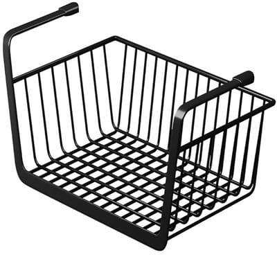 Stellingkast - Opbergrek - Stellingkast metaal - Planken onder kasten - Wandplank - Manden - Zwart