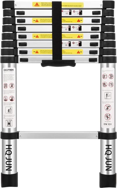 Telescopische Vouwladder 2.6M - EN131 Aluminium Verlengladder Veilig en Compact