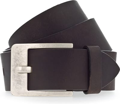 Vanzetti Leren Riem Denim Love 45mm Full Leather Belt W80 Dark Brown Bruine