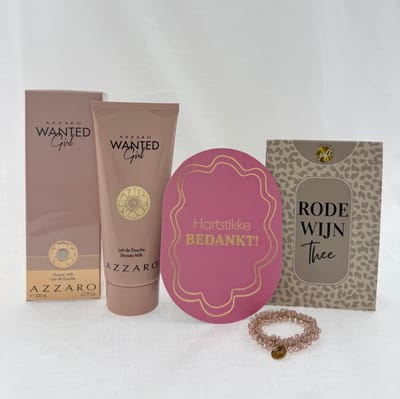 Bedankt •Cadeaupakket Dames• Rode Wijn Thee Azzaro - Cadeau voor Vrouwen - Perfect Gifts